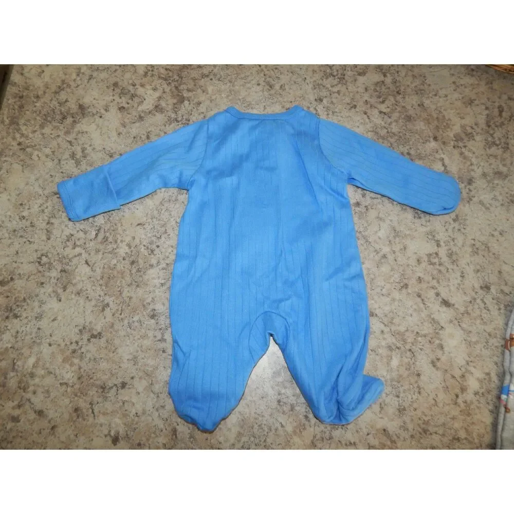 Wonder Nation Unisex Preemie 2pc Sleep N Play Onesie Bundle NWT + NWOT 2-Way Zip